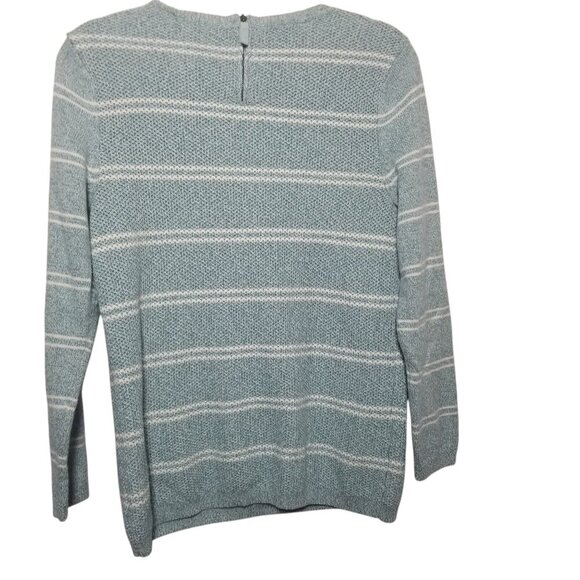 Talbots Women's Navy Stripe Preppy Sweater Sz LP - Picture 2 of 6